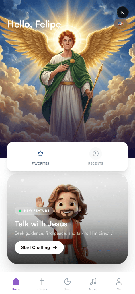 Divine Prayer App Interface